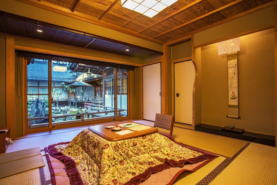 日本一乘院宿坊和式房景观