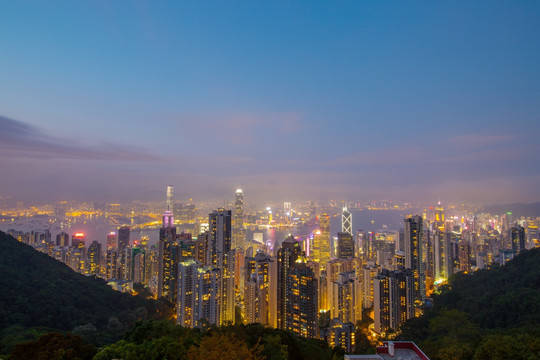 香港全景夜景