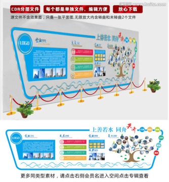 企业文化墙 平面图