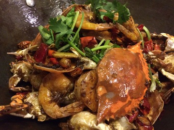 螃蟹和虾一起炒