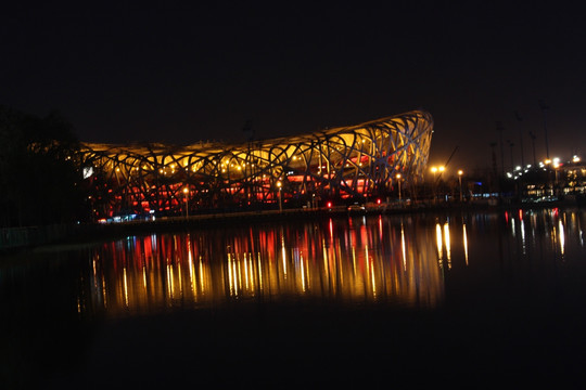 北京鸟巢夜景