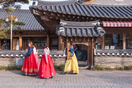 韩国 全州 全州韩屋村 秋