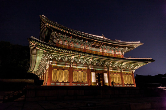 韩国 首尔 昌德宫夜景