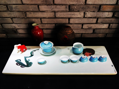 中国风艺术茶具茶盘