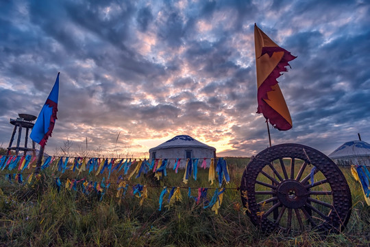 蒙古部落的清晨