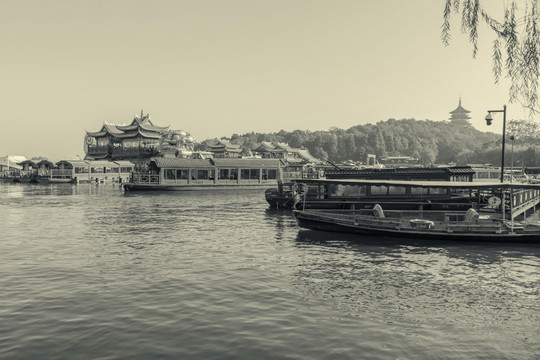 老杭州西湖复古照片