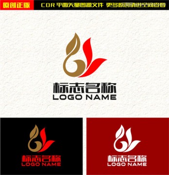 字母GY叶子飞鸟logo