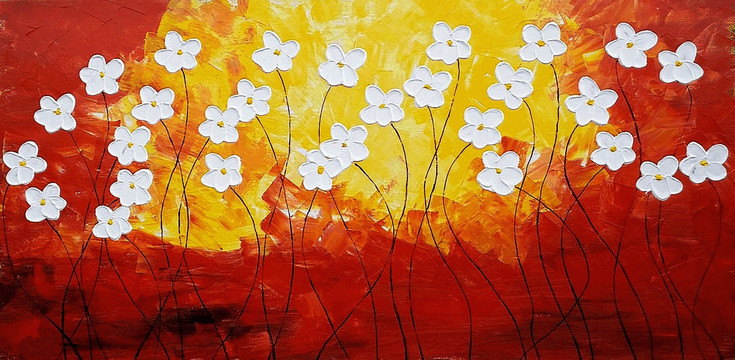 静物花卉抽象油画
