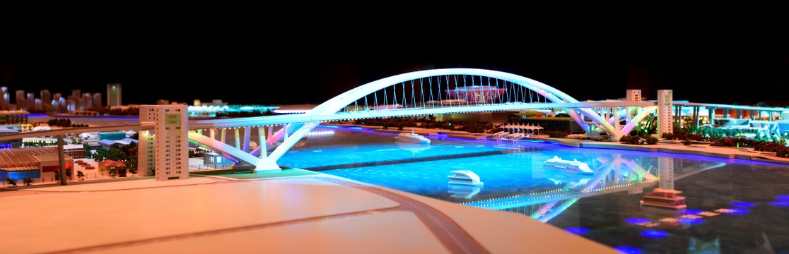 上海卢浦大桥 建筑模型