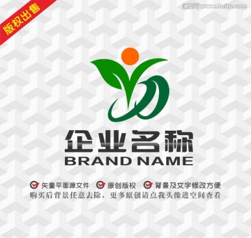 禾苗农业logo生态农林