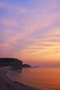 大海日落彩霞