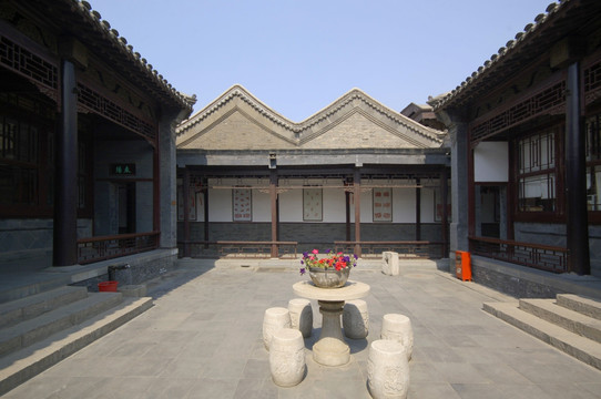 民清民宅建筑 中式庭院 围廊