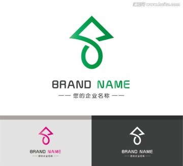 简约线条数字8logo标志