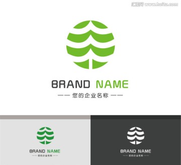 创意森林清新大树logo