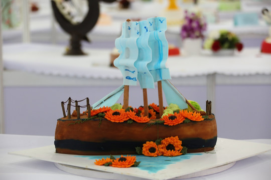 帆船造型蛋糕