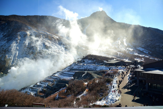 日本大涌谷火山温泉