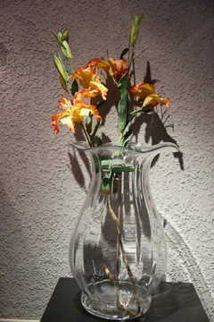 玻璃艺术品插花