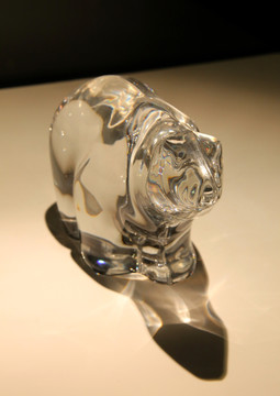 玻璃艺术品透明北极熊