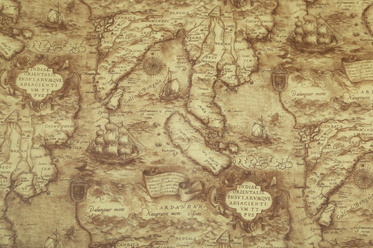 复古地图 航海图