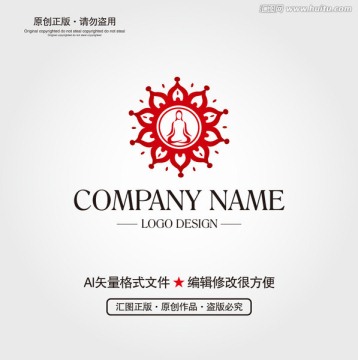 瑜伽健身LOGO