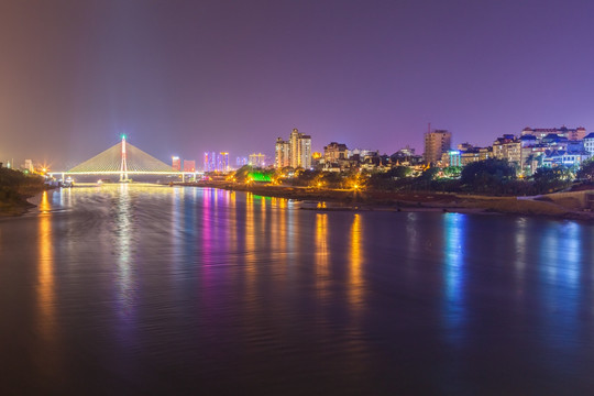 西双版纳澜沧江夜景