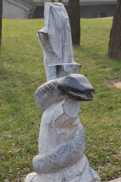 石雕雕十二生肖蛇
