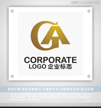 GA字母logo