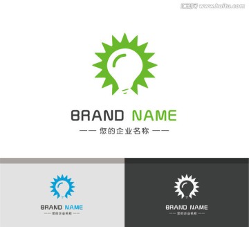 简约灯泡logo节能灯环保装修