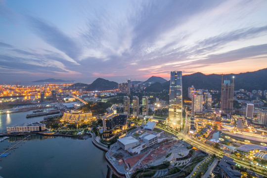 深圳蛇口全景夜景