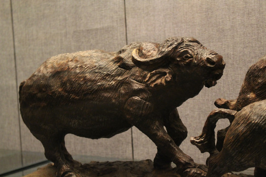 非洲水牛铜雕