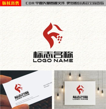 字母fh凤凰科技传媒logo