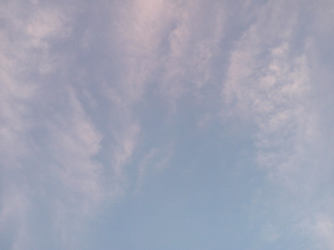 蓝天中的云