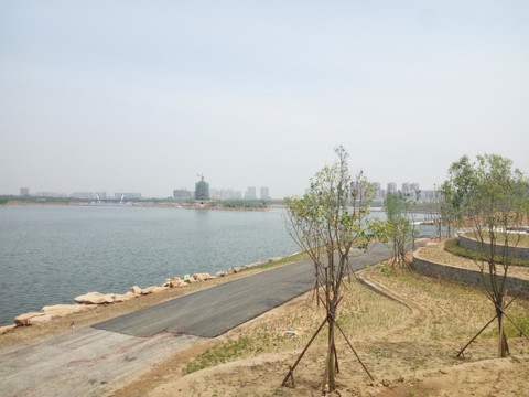 湖边