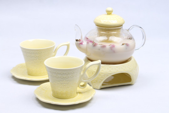 玫瑰花奶茶
