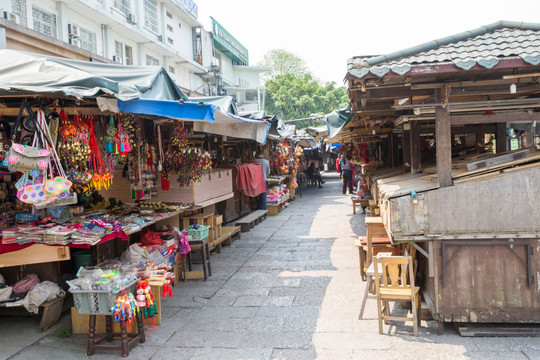 桂林正阳步行街 商业街 小商贩