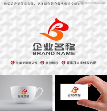 字母PB凤凰logo