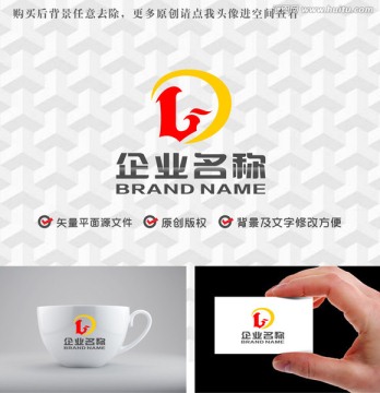 字母LD飞鸟logo
