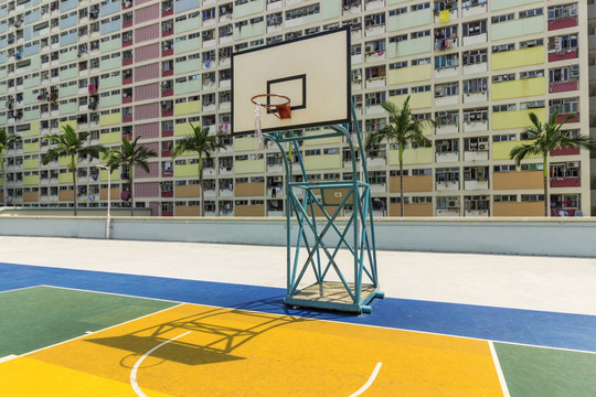 香港彩虹邨和篮球场