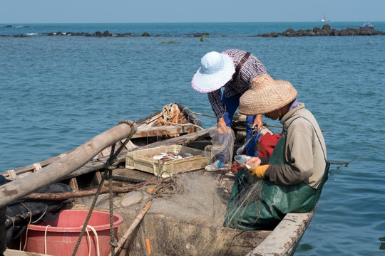 儋州 盐丁村 渔民