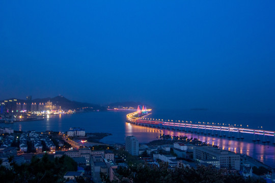 大连星海跨海大桥夜景