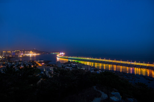 大连星海跨海大桥夜景