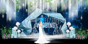 蓝色小清新婚礼主题