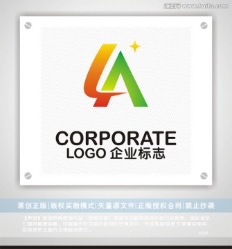 LA字母logo