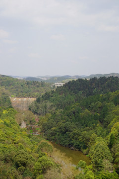 德阳东湖山景区俯瞰 市植物园