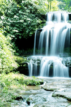 瀑布 山泉 泉水 溪流 水花