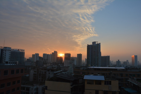 傍晚的城市