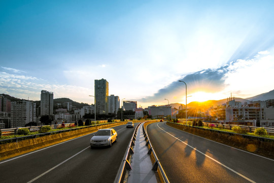 城市公路交通高清背景插图