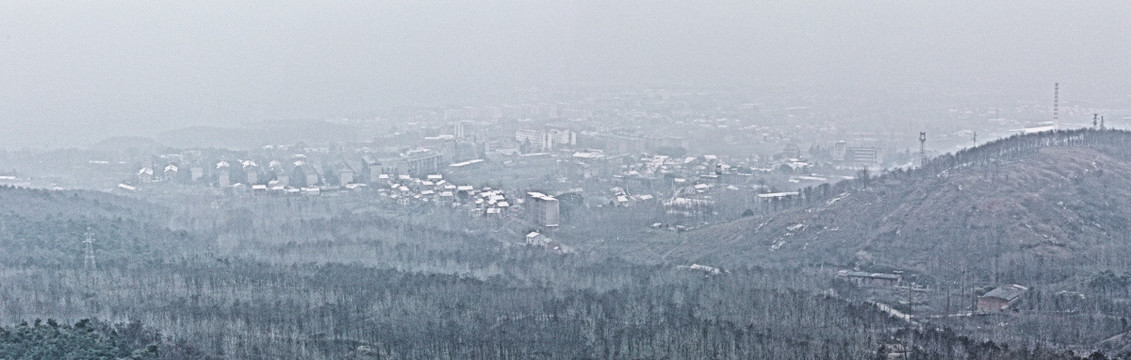 北京后山雪景俯瞰图