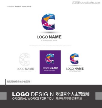 字母 C logo设计