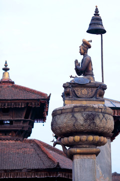 地震前的尼泊尔杜尔加石庙神像
